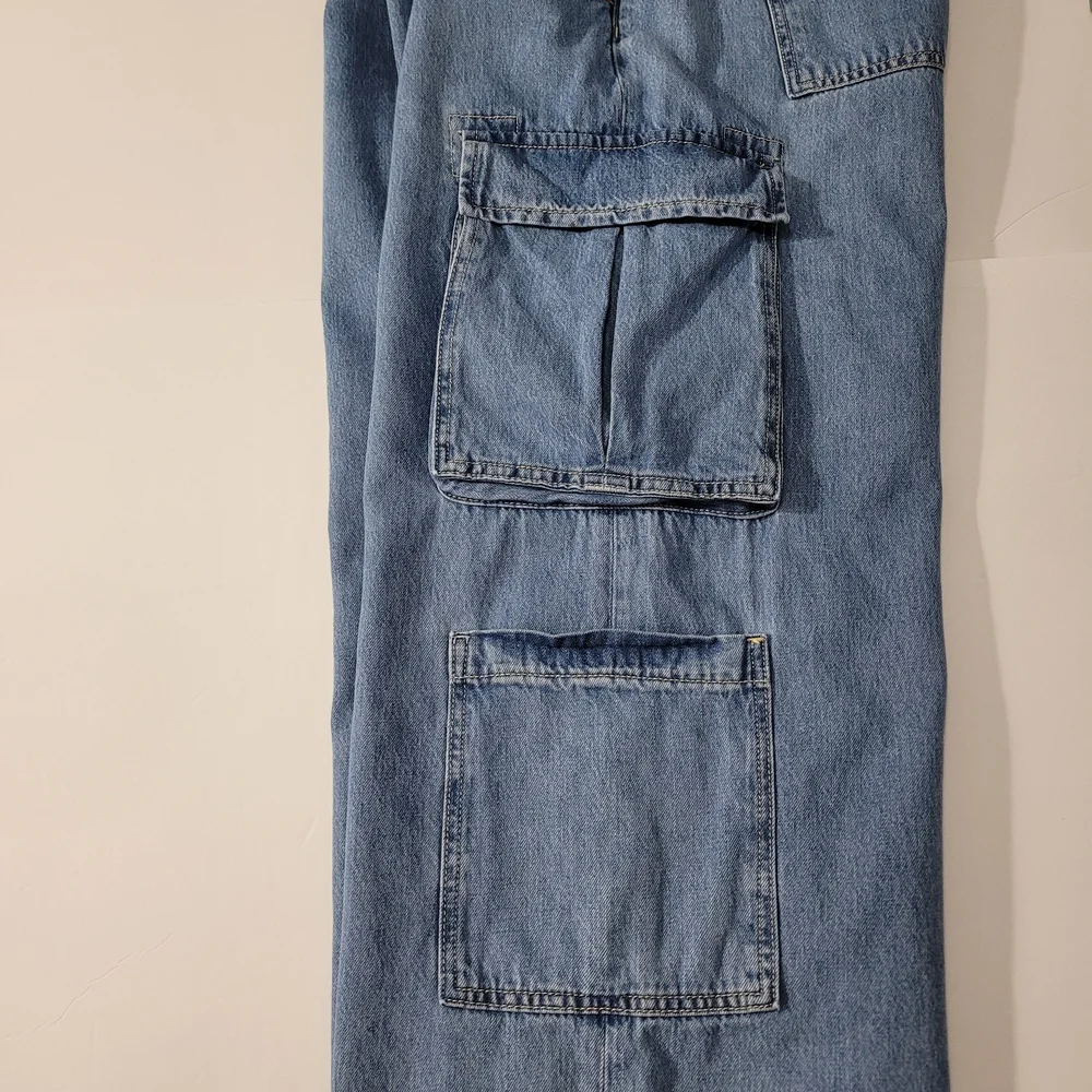 Old Navy Light Blue Drapey Denim Jeans 16 Petite - Picture 4 of 10